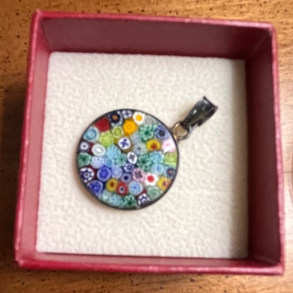 Murano Glass Millefiori Pendant - Picture 2 of 2